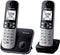 Panasonic KX-TG6852NLB duo dect huistelefoon - 2 handsets - zonder antwoord apparaat - grijs/zwart