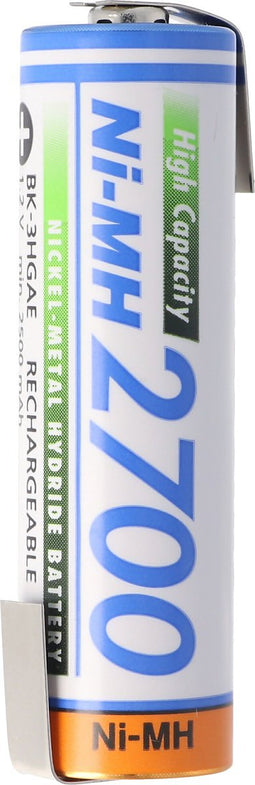 Panasonic Mignon AA NiMH-batterij BK-3HGAE met soldeertag in Z-vorm