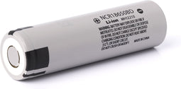 Panasonic NCR18650A 3.6V 3100mAh Li-Ion batterij onbeschermd, let op afmetingen 64.9x18.1mm