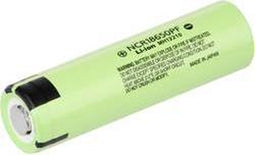 Panasonic NCR18650PF 3.6V 2900mAh 3.5C, max. 10A, zonder PTC, afmetingen 65,3x18,5 mm