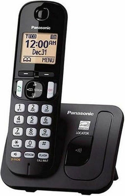 PANASONIC zwarte solo DECT-telefoon zonder antwoordapparaat