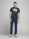 Jack & Jones JORSUITE TEE SS CREW NECK - Korte mouw T-shirt met tropische print - Navy Blazer (S)