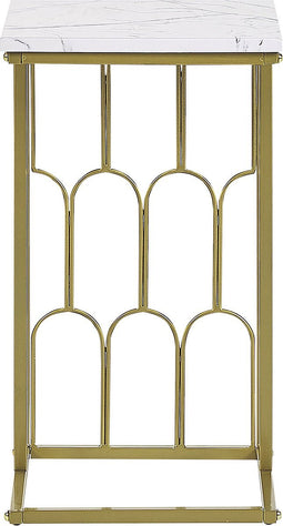 PANDALE - Bijzettafel - Wit - IJzer