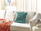 PANDOREA - Sierkussen - Turquoise/Goud- 45 x 45 cm - Fluweel