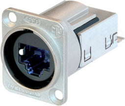 Panel mount jack RJ 45 Nickel