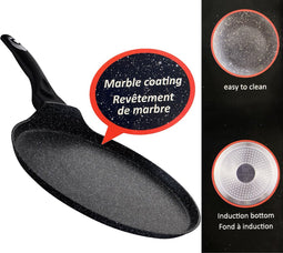 Pannenkoekenpan Antiaanbak - Inductie Marmer - 28cm