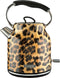 Panter Waterkoker retro - Panterprint - Snoerloos te gebruiken - Metaal - Antikalk waterfilter - Ruime 1.7L inhoud voor 8 koppen thee - BPA vrij