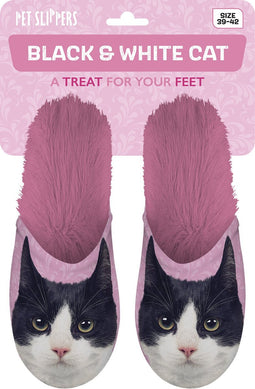 Pantoffel Kat Zwart-Wit 39-42