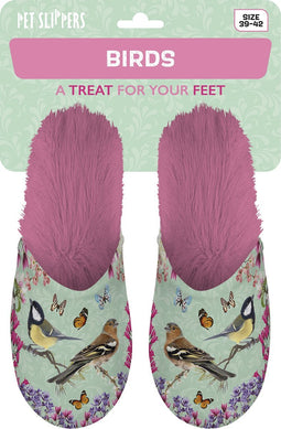 Pantoffel tuinvogels groen / roze Maat 39-42