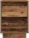 vidaXL - Nachtkastje - met - LED-verlichting - 38x34x50 - cm - oud - hout