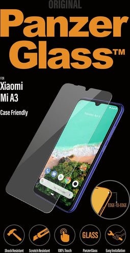 PanzerGlass Case Friendly Gehard Glas Screenprotector Geschikt voor Xiaomi Mi A3