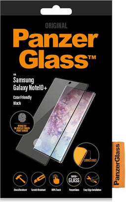 PanzerGlass Case Friendly Gehard Glas Screenprotector Geschikt voor Samsung Galaxy Note 10 Plus - Zwart