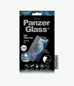 PanzerGlass - E2E - microfractuur antibacterieel glas met Swarovsky Crystal camerahoes voor iPhone - 12 - mini - met - zwart - frame