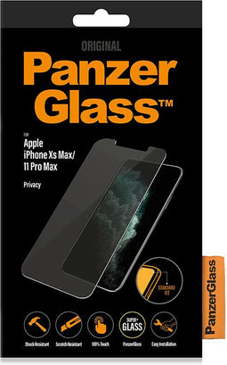 PanzerGlass Gehard Glas Privacy Screenprotector Geschikt voor Apple iPhone 11 Pro Max - Zwart