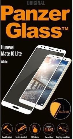 PanzerGlass Gehard Glas Screenprotector Geschikt voor Huawei Mate 10 Lite - Wit