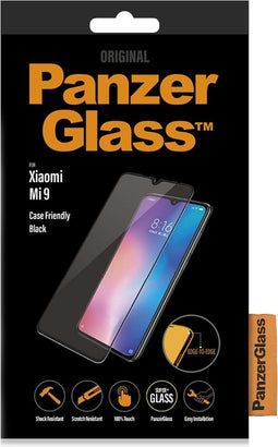 PanzerGlass Premium Case Friendly Glazen Screenprotector Zwart Xiaomi Mi 9