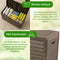 Lifetime Garden Tuinkussenbox 420L - Opbergbox Tuin - 117,3 x 65,3 x 54,8 cm - Taupe
