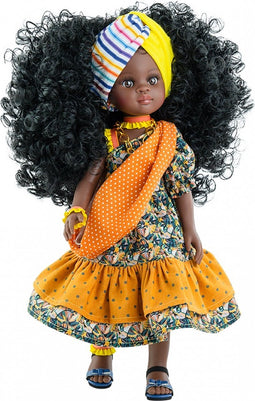 Paola Reina Amigas epoca Daniela babypop donker meisje met kledij 32cm