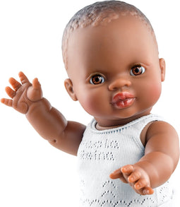 Paola Reina Gordi babypop donker meisje met ondergoed 34cm