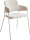 PAONIA - Eetkamerstoel set van 2 - Beige - Chenille