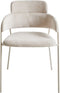 PAONIA - Eetkamerstoel set van 2 - Beige - Chenille