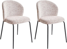 PAONIA - Eetkamerstoel set van 2 - Beige - Polyester