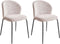 PAONIA - Eetkamerstoel set van 2 - Beige - Polyester
