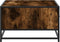 vidaXL - Salontafel - 90x57x35 - cm - bewerkt - hout - en - metaal - gerookt - eiken
