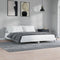 vidaXL - Bedframe - bewerkt - hout - wit - 150x200 - cm