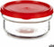 Ronde Lunchtrommel met Deksel Rood Plastic 415 ml 12 x 6 x 12 cm (24 Stuks)