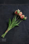 Papegaai tulpenboeket - kunst tulpen - 40cm - 5 stelen - donker roze - nep tulpen - papegaai tulpen