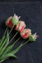 Papegaai tulpenboeket - kunst tulpen - 40cm - 5 stelen - donker roze - nep tulpen - papegaai tulpen