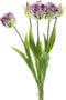 Papegaai tulpenboeket - kunst tulpen - 40cm - 5 stelen - paars- nep tulpen - kunst boeket - kunstbloemen - nep tulpen