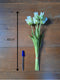 Papegaai tulpenboeket - kunstbloemen - 40cm - 5 stelen - wit - tulp - papegaai tulpen