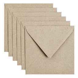 Papicolor - Envelop papicolor 140x140mm kraft grijs