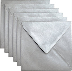 Papicolor - Envelop 140x140mm metallic zilver