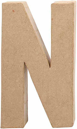 Papier-mache Letter N 20,5 Cm