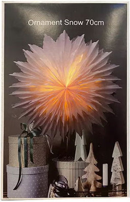 Papier ornament snow, 70 cm