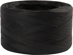 Papier Raffia Garen Zwart, 100m.