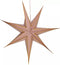 Papier ster 60 cm, roze goud streep