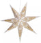 Papier ster 60 cm, wit goud print