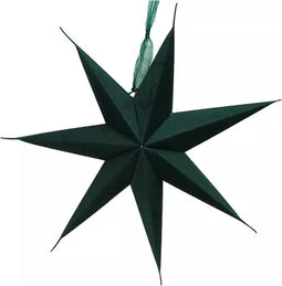 Papier ster velvet 60 cm, groen