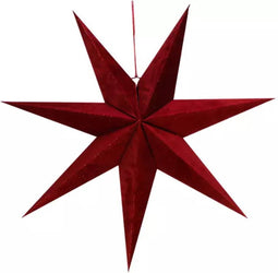 Papier ster velvet 75 cm, maroon