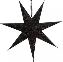 Papier ster velvet 75 cm, zwart