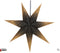 Papier ster zwart 60 cm goud glitter