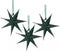Papier sterren 3st. 20 cm, groen