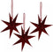 Papier sterren 3st. 20 cm, maroon