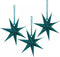 Papier sterren 3st. 20 cm, teal