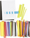 Papier weven set, b: 10+15+25+35 mm, l: 21 cm, 1 doos