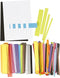 Papier weven set, b: 10+15+25+35 mm, l: 21 cm, 1 doos